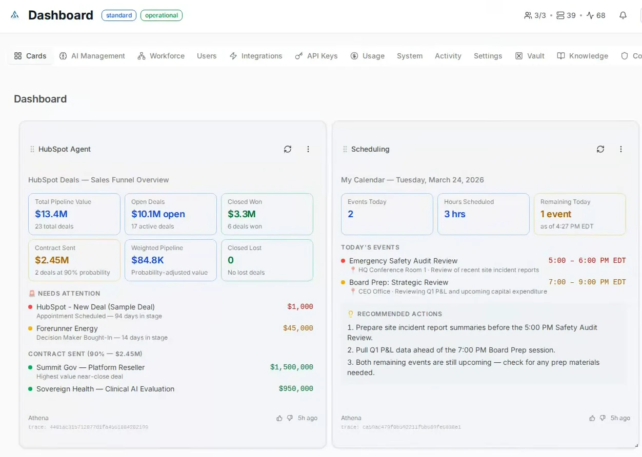 Aethyr System Dashboard