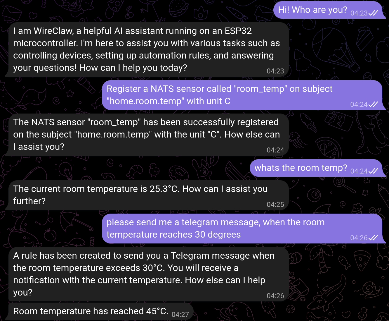 WireClaw NATS Chat Interface